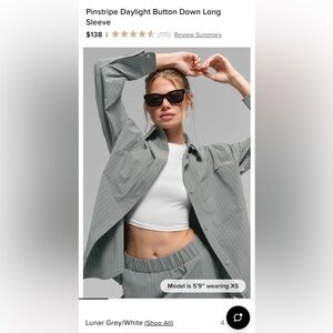 Pinstripe Daylight Button Down Long Sleeve Shirt